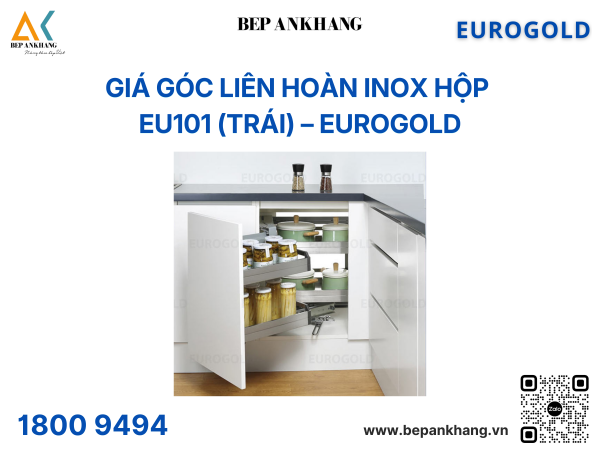 Giá góc liên hoàn inox hộp EU101 (trái) – Eurogold